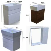 روشویی مدل کابینتی ضد آب کم جا آیینه باکس