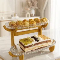 شیرینی خوری دو طبقه چوبی کادویی