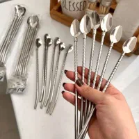 نی استیل قاشق دار