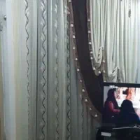 پرده کرم و قهوه ای