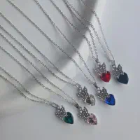 گردنبند پروانه کریستالی
