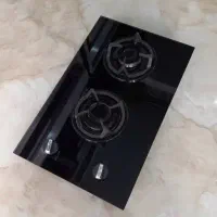 اجاق گاز دو شعله صفحه ای شیشه و صفحه ای استیل