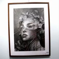 نقاشی زغال دکوراتیو