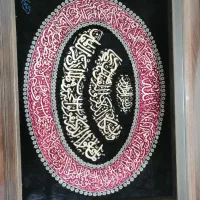 تابلو فرش تمام ابریشم بافت ریز قم