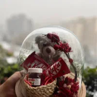 گلدان شیشه ای گنبدی