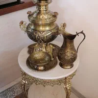 سماور زغالی سیاه قلم 6لیتری برنج