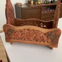 جای کتاب و مجله منبت چوبی
