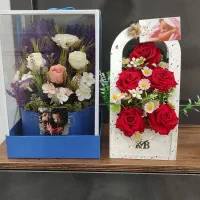 دو عدد باکس گل و سبد گل