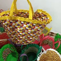 زنبیل تسمه بافی عمده و تکی