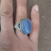 انگشتر نقره مردانه عقیق ابی یاسوسنی اصل یمنی