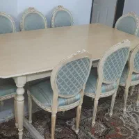 مبلمان ۷ نفره و میز نهارخوری ۸ نفره