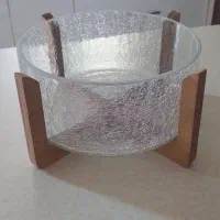 ۲عددظرف یکی پایه چوبی یکی سرامیک ترک نوباجعبه