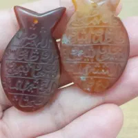 ۲عدد گردنی خطی عقیق