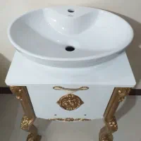 روشویی کمداربا کاسه گرد و ست آینه باکس
