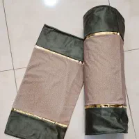 روبالشتی لوله ای پارچه مبلی ( نوار طلایی )