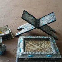 ست کامل جا قرآنی با رحل ومنقل و چراغ