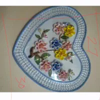 تابلو طرح قلب با شکوفه برجسته