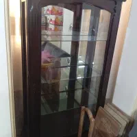 لوستر تمام کریستال و استیل اصل و بوفه تمام چوب