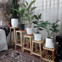 استند گلدان چوب روس