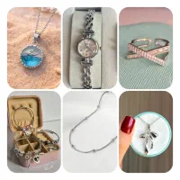 اکسسوری . گوشواره . ساعت .دستبند استیل . طلایی