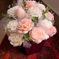 باکس گل شمع دست ساز