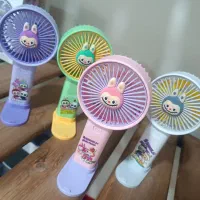 پنکه دستی لبوبو شارژی،استیکردار و فانتزی پایه دار