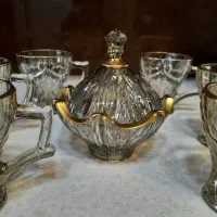 فنجان و قندان لب طلا