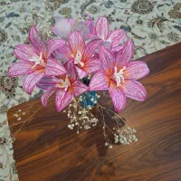 آثار هنری(تابلو نقاشی+گلدان و گل مصنوعی)