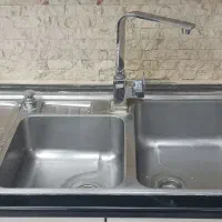 سینک استیل البرز ورق ضخیم با شیر