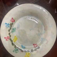ظروف سفالی لعابدار طرح ابر وبادی