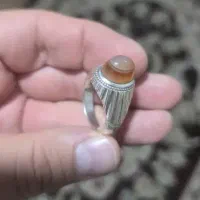 انگشتر عقیق سه پوست نقره رکاب مهرداد نقوی