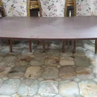 میز نهارخوری ۶ نفره بدون شیشه