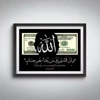 تابلو رزق و روزی دلار