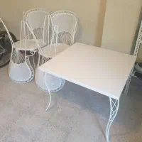 میز و صندلی آهنی باغی در حد نو
