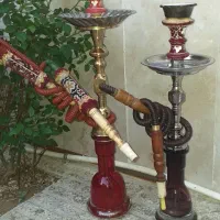 دوعدد قلیان برنجی رضا تُرک،حاج اوغلی