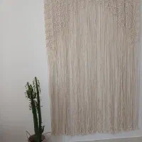 پرده دستباف مکرومه
