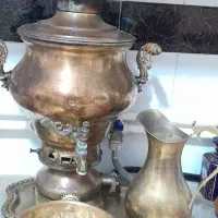 سماور  برنجی امین همراه با  پارچ و ....