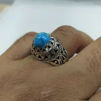 انگشتر فیروزه نیشابور دو پوست
