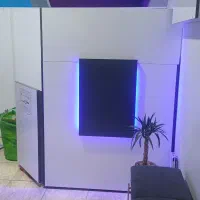میز تعمیرات موبایل به همراه صندلی و رگال دیواری