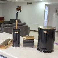 ست سرویس بهداشتی سطل جا دستمال و فرچه و جا مایع