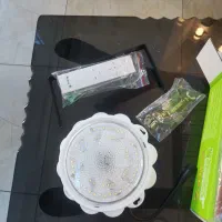 چراغ سقفی شارژی ۲۸۰ وات با پنل خورشیدی و کنترل