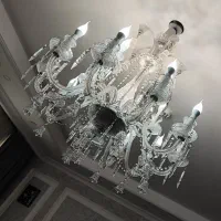 لوستر باکارات شیشه ای ۱۵ شاخه