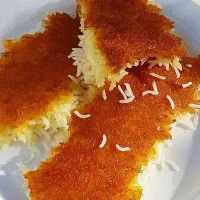 ته دیگ برنج برا مرغ جوجه