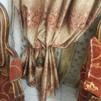 پرده پذیرایی همراه با والون ودو عدد کتیبه وحریر