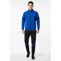 گرمکن شلوار پارچه غواصی آبی مشکی