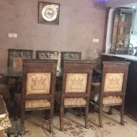 مبل سلطنتی ۹ نفره با میز غذا خوری ۸ نفره