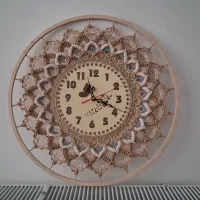 ساعت دیواری قلاب بافی (ماندالایی)