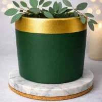 گلدان لب طلایی