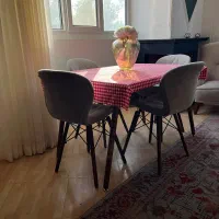 میز ناهار خوری ۶ نفره با ۴ صندلی و جاکفشی پاف دار