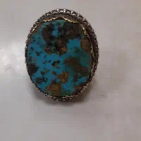 انگشتر فیروزه نیشابوری درشت وخوش دست